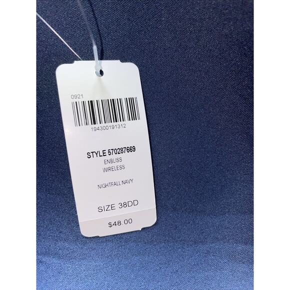 Soma Womens 38 DD Enbliss Wireless Nightfall Navy Blue Bra New NWT - Picture 4 of 11